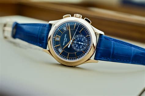 patek philippe calendar watch blue